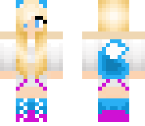 blue and purple fox