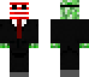 creeper with mask on in suit