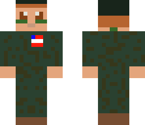 us military with flag