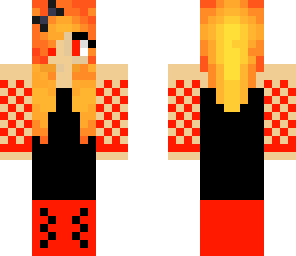 red and black girl