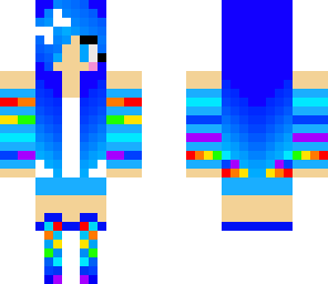 edited blue rainbow girl