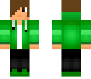 green hoodie teen with headphones