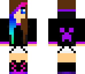 rainbow goth creeper girl edit
