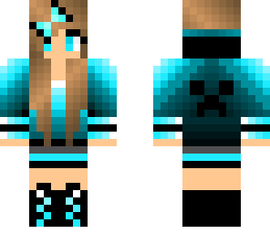 cute blue creeper girl 