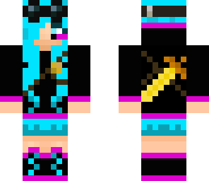 girl with budder sword and goggles