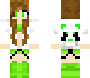 green panda girl