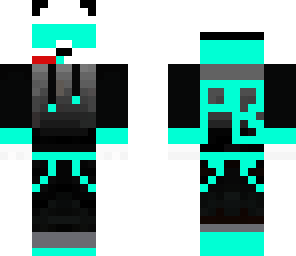 blue and black panda