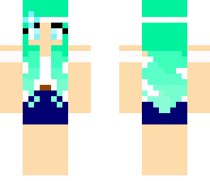 blue and green hair