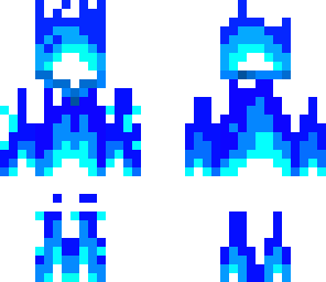 blue fire guy
