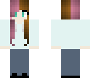 half brown half pink