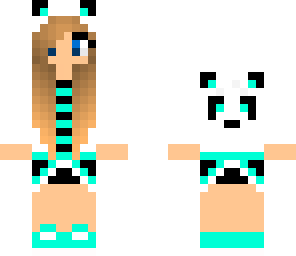 blue panda girl