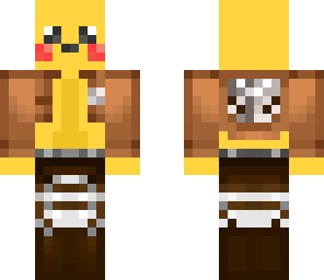 derpy pikachu mixed with attack on titan
