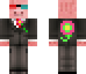 flower and suit pigy