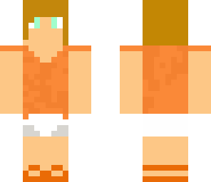 a orange vest with white hotpants