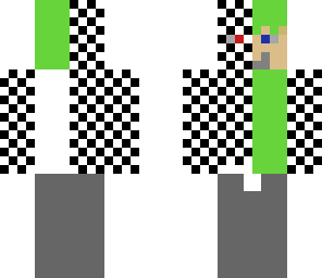 my black and grey and green and white skin