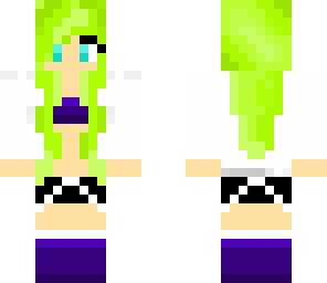 green hair outfit