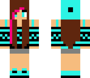 girl with pink highlights