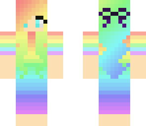 pastel rainbow girl