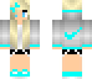 light blue nike girl skin