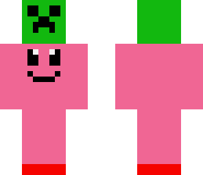 kirby sneaked by a creeper