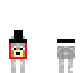 red dog with top hat