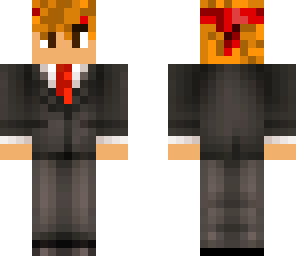 ginger suit and tie
