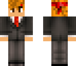 ginger suit and tie