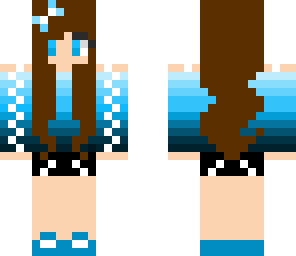 blue brunette