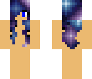 galaxy girl hair template