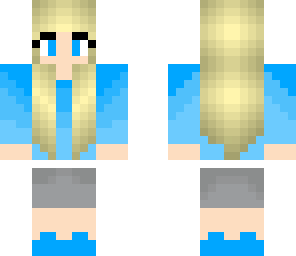 blue blonde girl