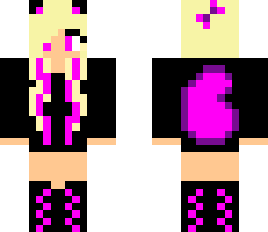 fixed hot pink fox girl