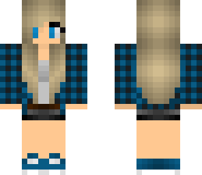 blue plaid girl