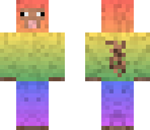 rainbow sheep partially shaved