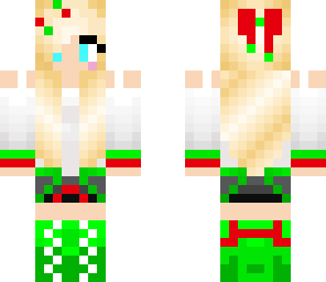 red and green girl
