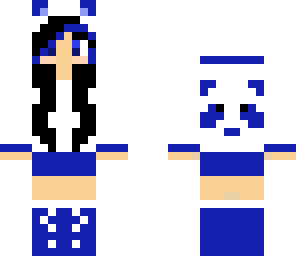 blue panda girl