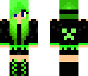 edit creeper girl with headphones