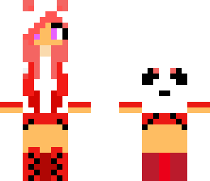 red or pink panda