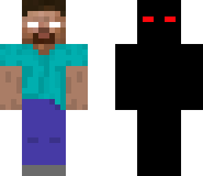 herobrine black and white