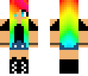 rainbow hipster girl
