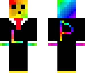 rainbow slime in a suit