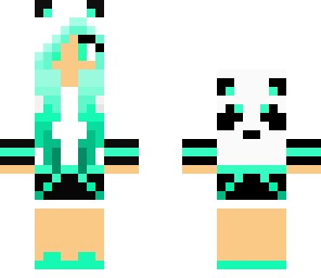 neon green panda girl