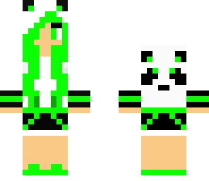 green panda girl