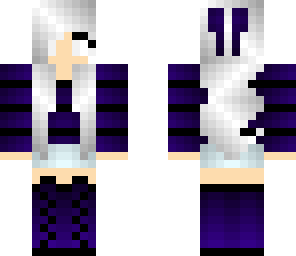 white hair herobrine girl