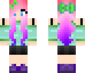 pink haired girl 