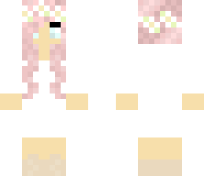 pink hair - flower crown