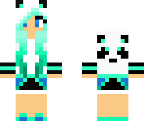 teal panda girl