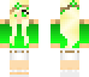 green cute girl