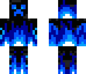 blue and green fire creeper