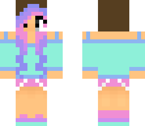 pastel brunette girl