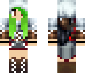 assissan girl green hair
